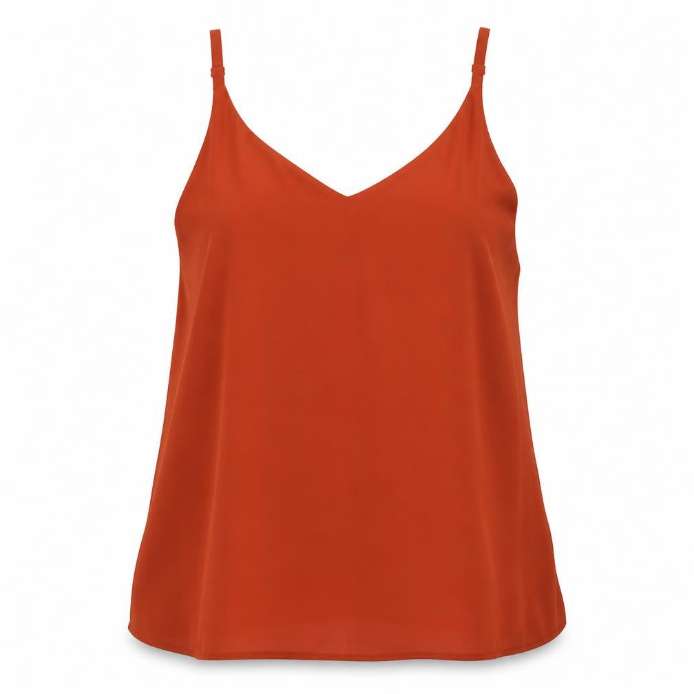 F&F Womens Red Polyester Camisole Tank Size 12 V-Neck