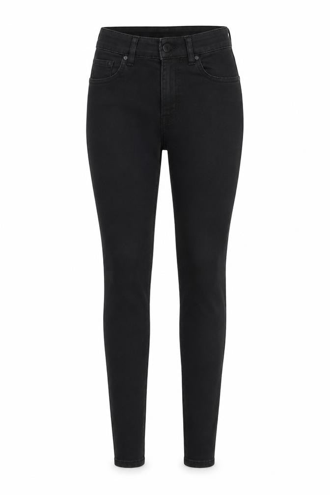 Denim & Co. Womens Grey Cotton Skinny Jeans Size 6 L28 in Regular Button