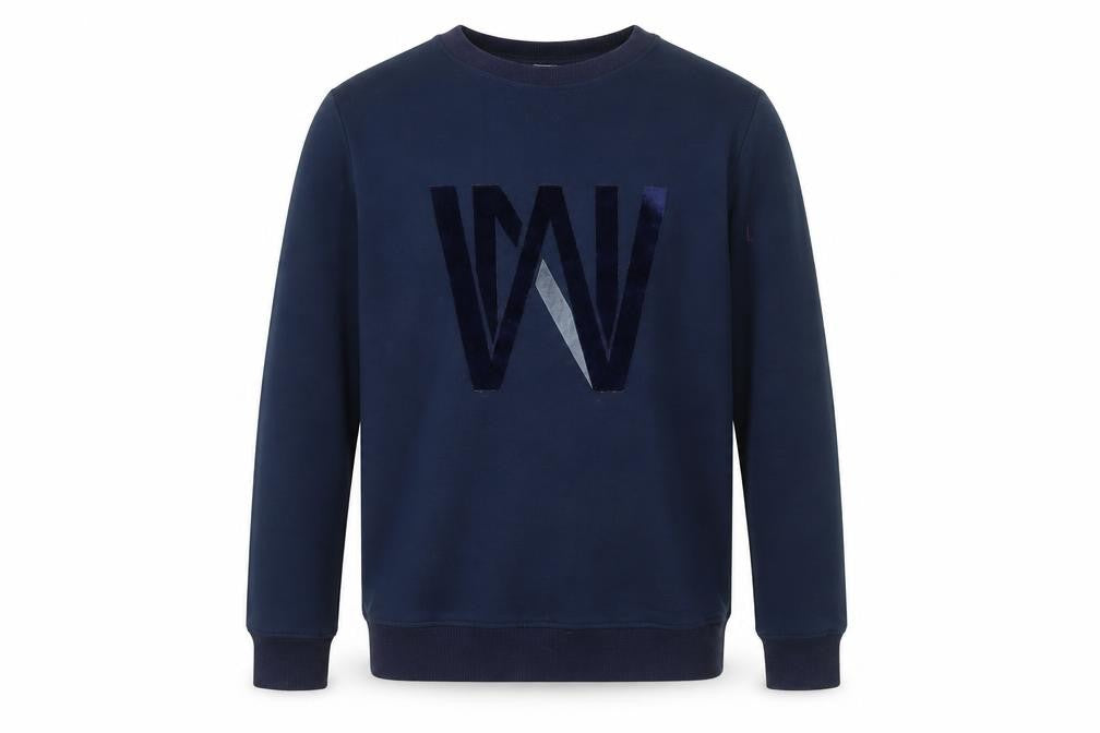 Front view of The New boys’ blue viscose pullover sweatshirt, size 11-12, years pullover