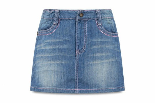 Marco&Lucy Girls Blue Cotton A-Line Skirt Size 9 Years Regular Zip
