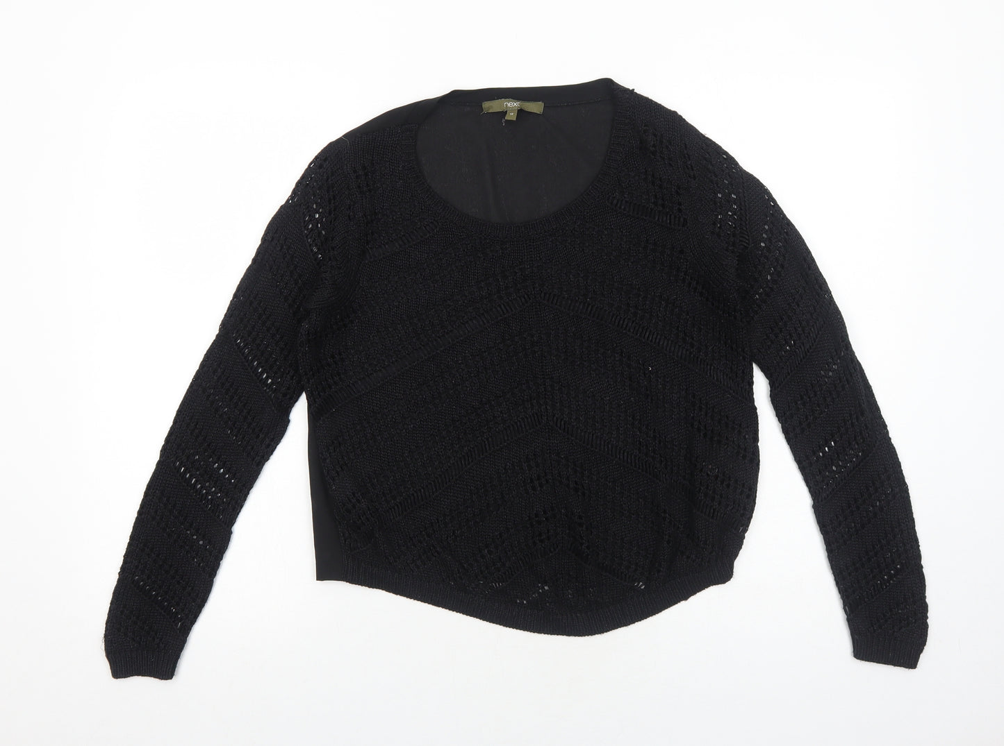 NEXT Womens Blue Crew Neck Acrylic Pullover Jumper Size 12 Pullover
