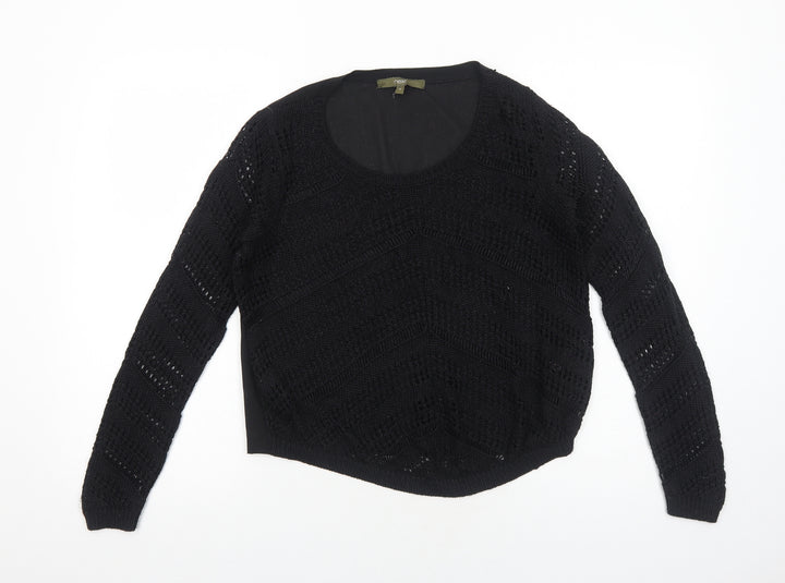 NEXT Womens Blue Crew Neck Acrylic Pullover Jumper Size 12 Pullover