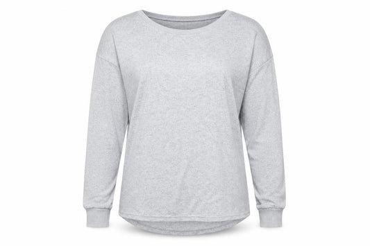 Front view of Next women’s grey polyester pullover sweatshirt, size UK 10, pullover