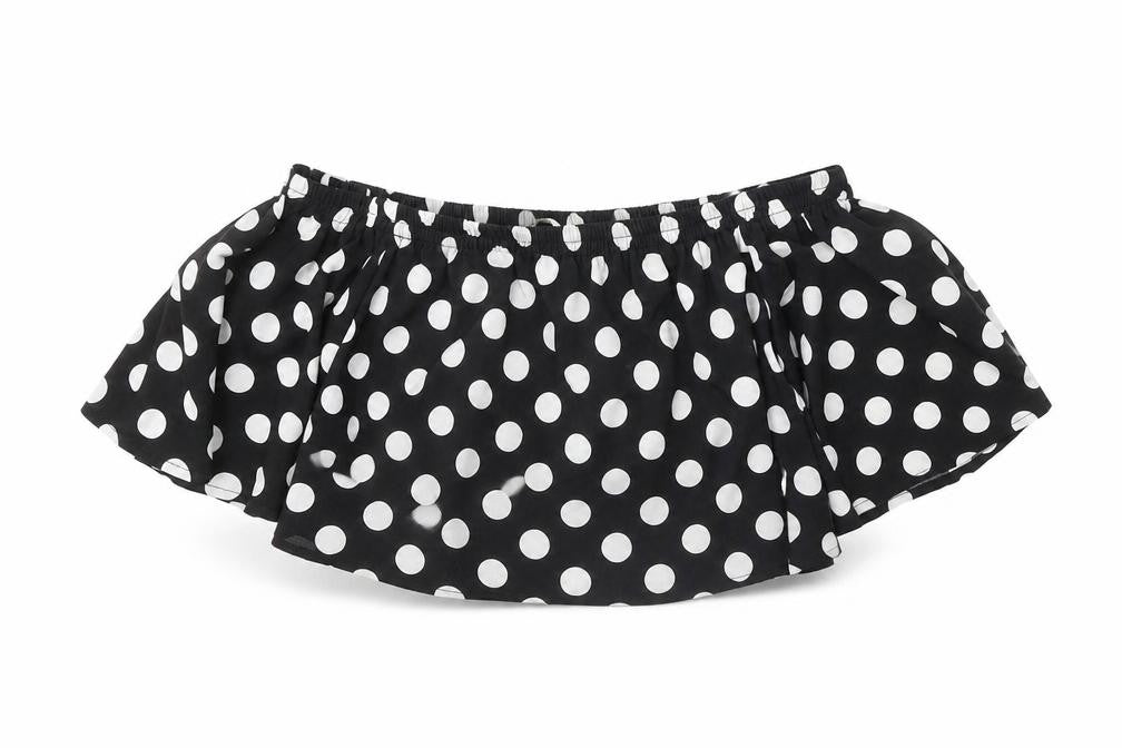 Love & Other Things Womens Black Polka Dot Polyester Camisole Blouse Size S Boat Neck