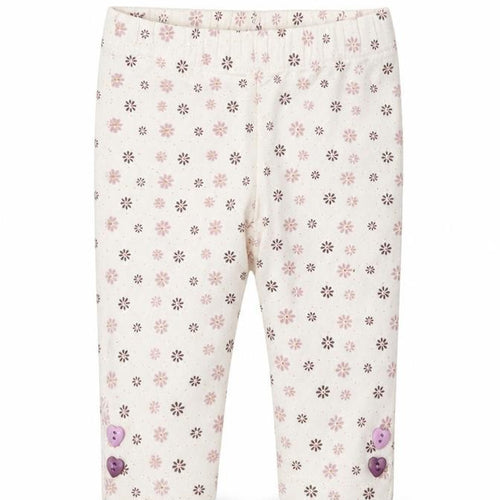 Minoti Girls White Geometric Cotton Capri Leggings Size 6-9 Months Pullover