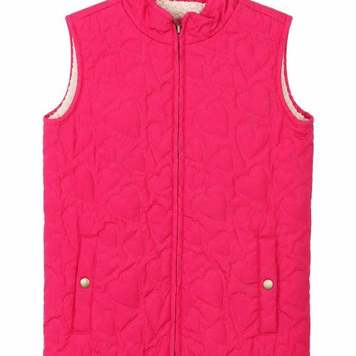 Gap Girls Pink Geometric Gilet Jacket Size XL Zip