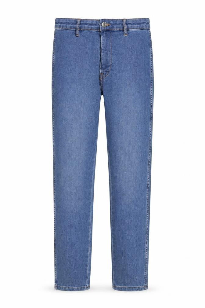 H&M Womens Blue Cotton Straight Jeans Size 28 in Regular Zip