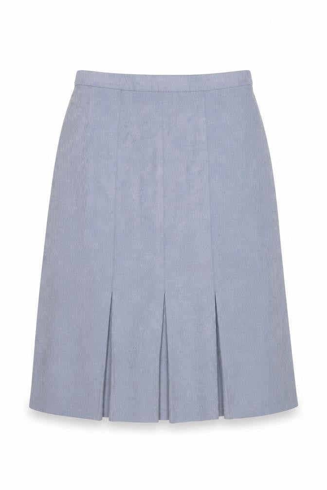 Preworn Womens Blue Polyester A-Line Skirt Size 28 in Zip
