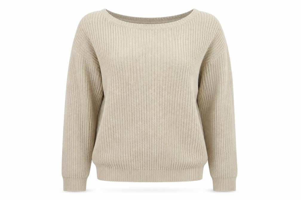 Missguided Womens Beige Round Neck Acrylic Pullover Jumper Size S - Size S/M