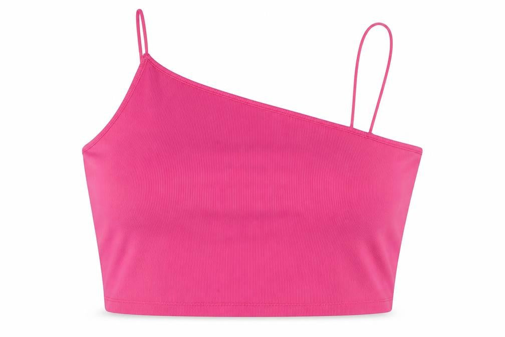 Primark Womens Pink Polyester Cropped Tank Size 2XL Square Neck - Ribbed