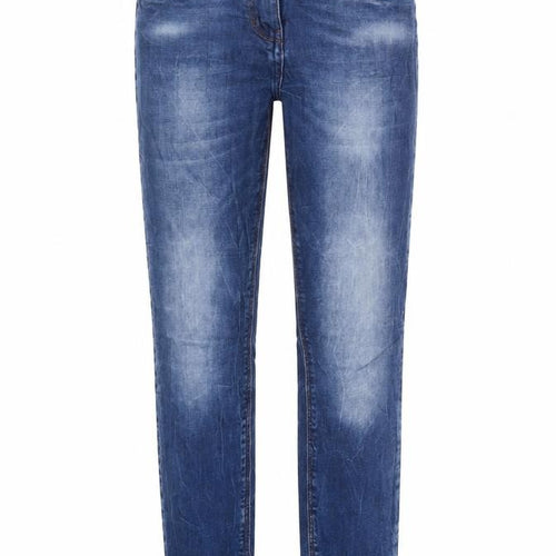 Papaya Womens Blue Cotton Straight Jeans Size 8 Regular Zip