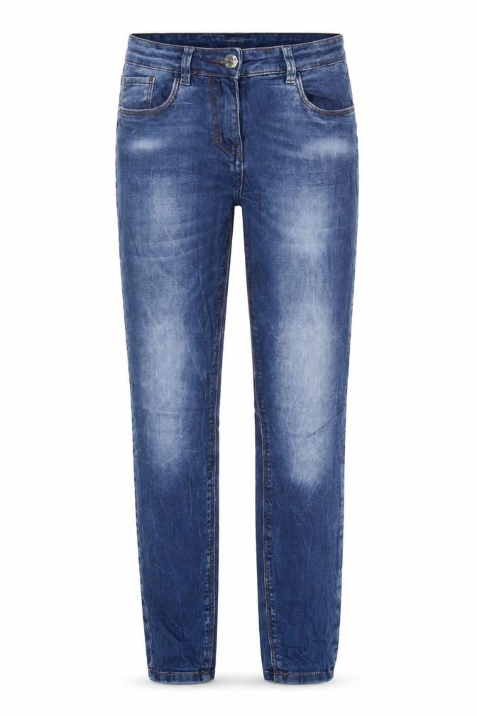 Papaya Womens Blue Cotton Straight Jeans Size 8 Regular Zip