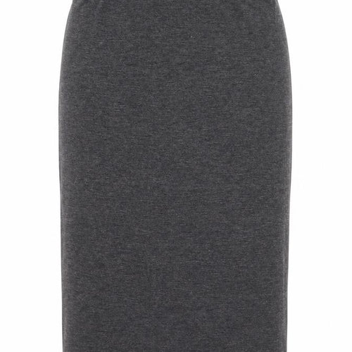 Boohoo Womens Grey Viscose Straight & Pencil Skirt Size 10