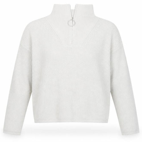 Brave Soul Womens Grey Mock Neck Acrylic Pullover Jumper Size M