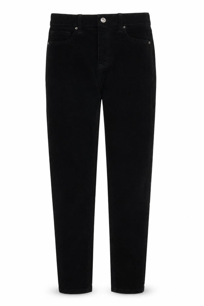 Topshop Womens Black Cotton Trousers Size 25 in Regular Zip