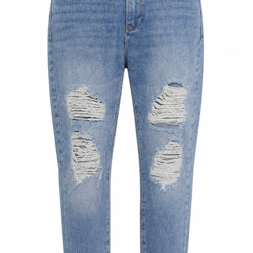 Denim & Co. Womens Blue Cotton Straight Jeans Size 10 Regular Zip