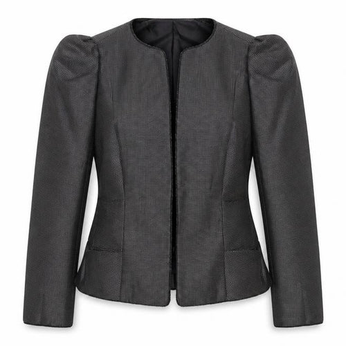 atentif Womens Grey Polyester Jacket Blazer Size 10 - Shoulder Detail