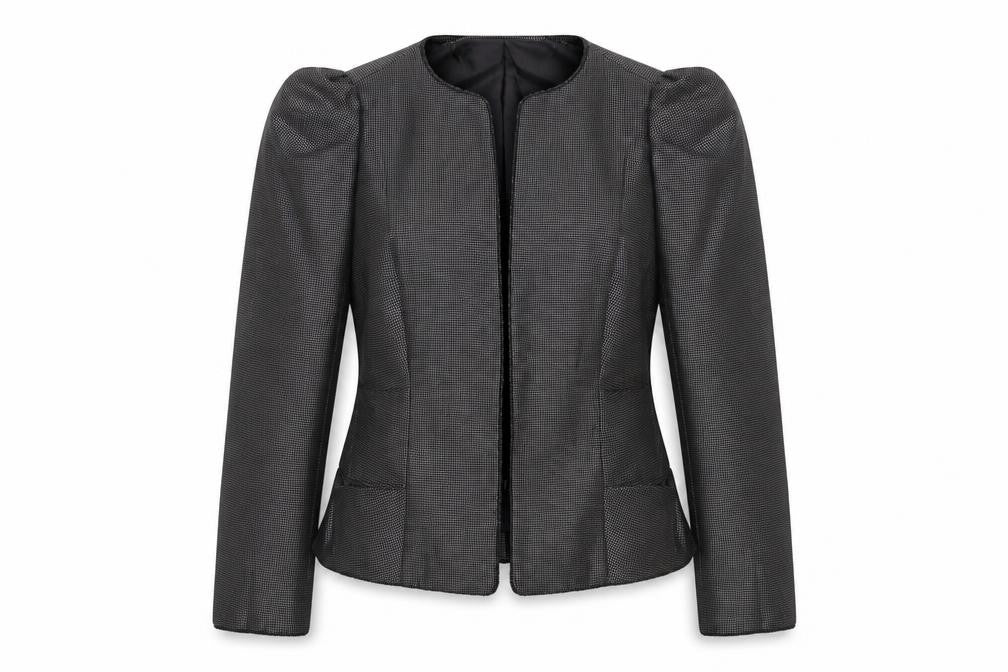 atentif Womens Grey Polyester Jacket Blazer Size 10 - Shoulder Detail