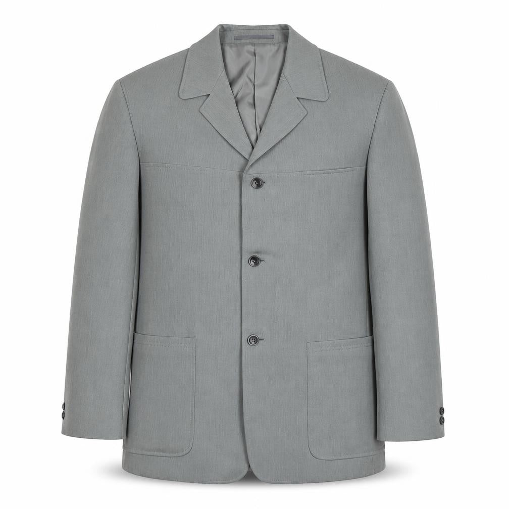 Front view of Remus Uomo men’s grey polyester jacket suit jacket, size M, regular