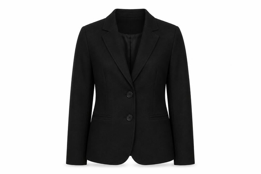 United Colors of Benetton Womens Grey Polyester Jacket Suit Jacket Size 14