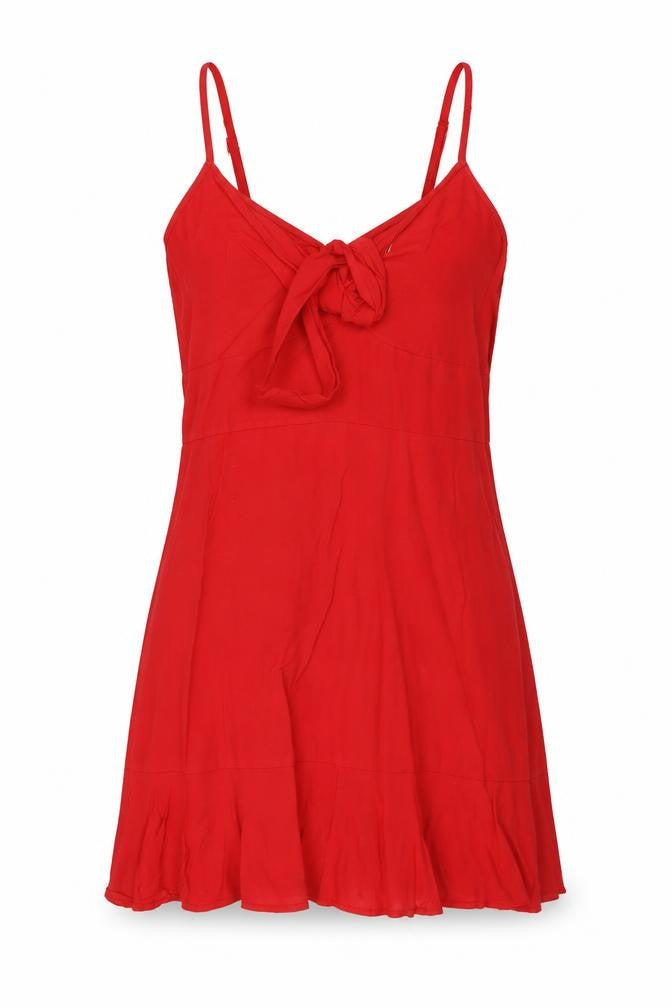 ASOS Womens Red Cotton A-Line Size 12 V-Neck Zip