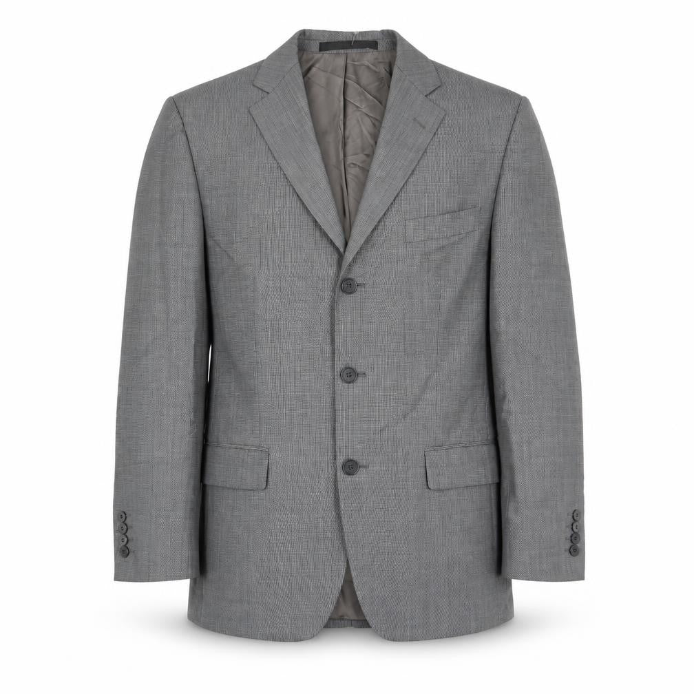 Front view of Marks & Spencer men’s grey wool jacket suit jacket, size 38, regular