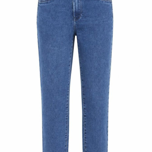 H&M Womens Blue Cotton Straight Jeans Size 28 in Regular Zip
