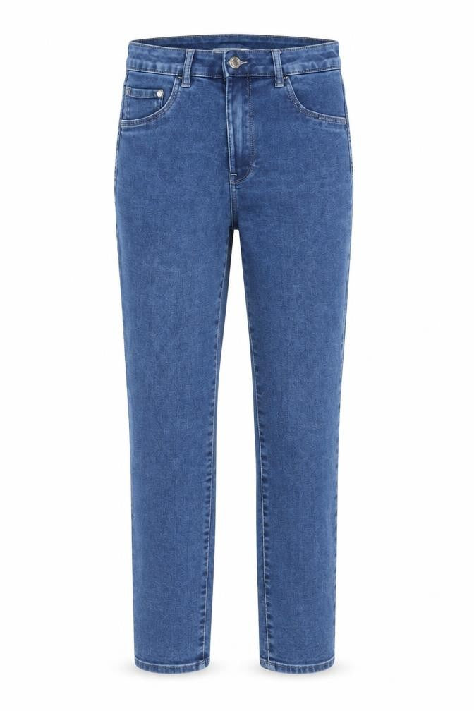H&M Womens Blue Cotton Straight Jeans Size 28 in Regular Zip