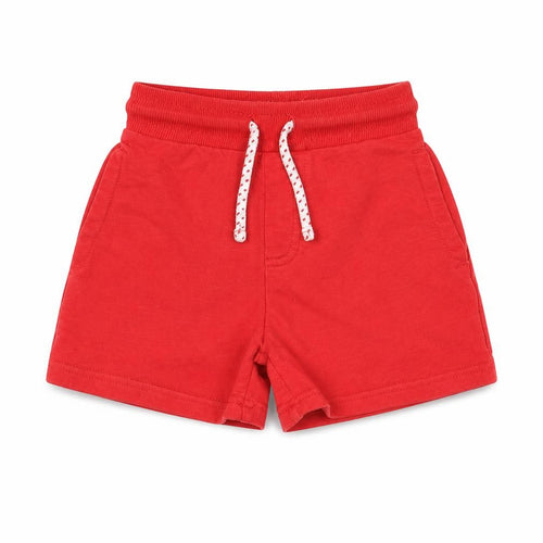George Boys Red 100% Cotton Cropped Trousers Size 18-24 Months Drawstring