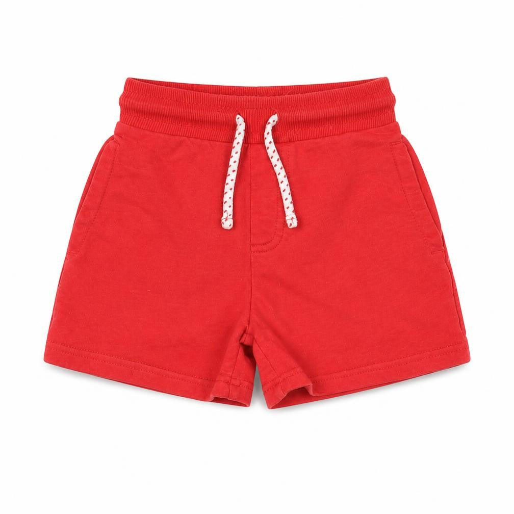 George Boys Red 100% Cotton Cropped Trousers Size 18-24 Months Drawstring