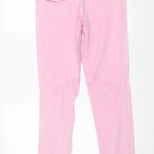 Ivy Womens Pink Cotton Trousers Size 28 in Regular Zip