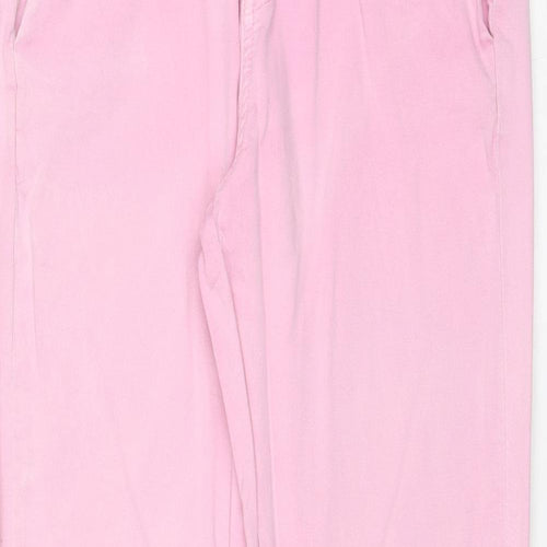 Ivy Womens Pink Cotton Trousers Size 28 in Regular Zip