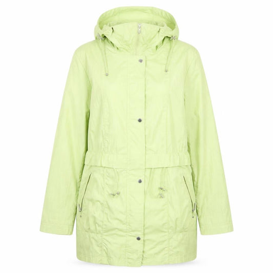 Front view of Bonmarché women’s green jacket, size UK 10, zip