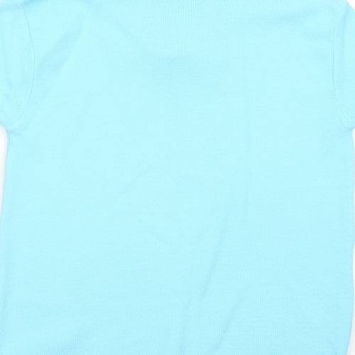 Choice Collection Womens Blue Collared Acrylic Pullover Jumper Size S Pullover