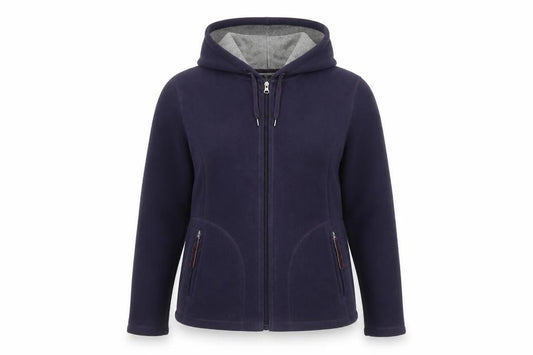 Front view of Bonmarché women’s purple jacket, size M, zip