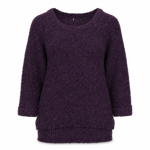 F&F Womens Purple Round Neck Polyester Pullover Jumper Size 12
