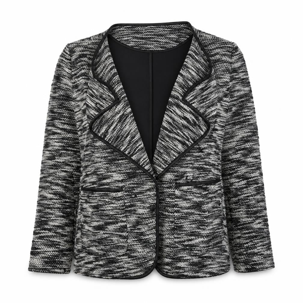 Front view of George women’s black geometric jacket blazer, size UK 12
