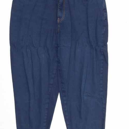 ASOS Womens Blue Cotton Straight Jeans Size 32 in L28 in Regular Zip
