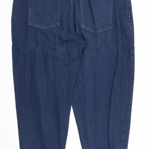 ASOS Womens Blue Cotton Straight Jeans Size 32 in L28 in Regular Zip