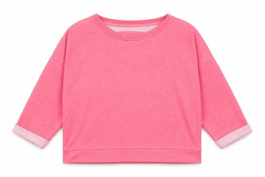 Front view of Atmosphere women’s pink polyester pullover sweatshirt, size UK 6, pullover