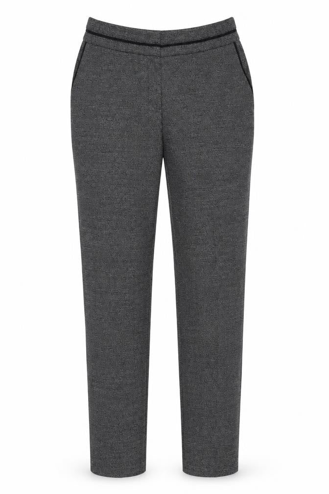 Front view of George women’s grey polyester trousers, size UK 8, regular zip