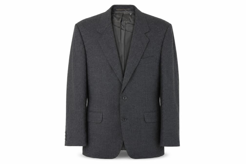 Front view of Debenhams men’s grey wool jacket suit jacket, size 40, regular