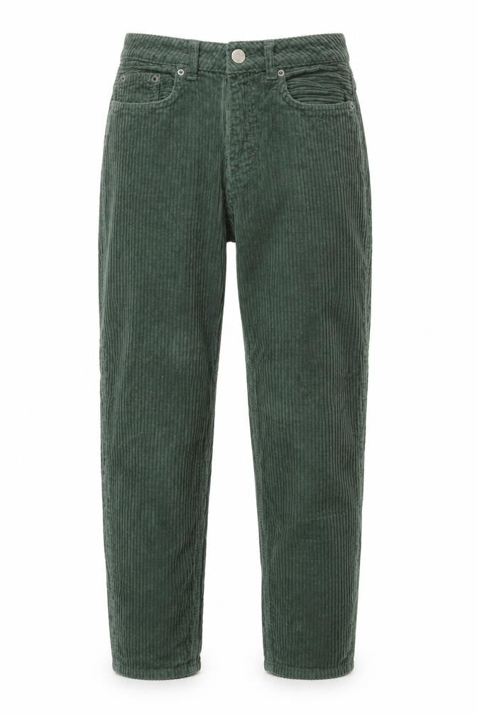 ASOS Womens Green Cotton Trousers Size 25 in Regular Zip