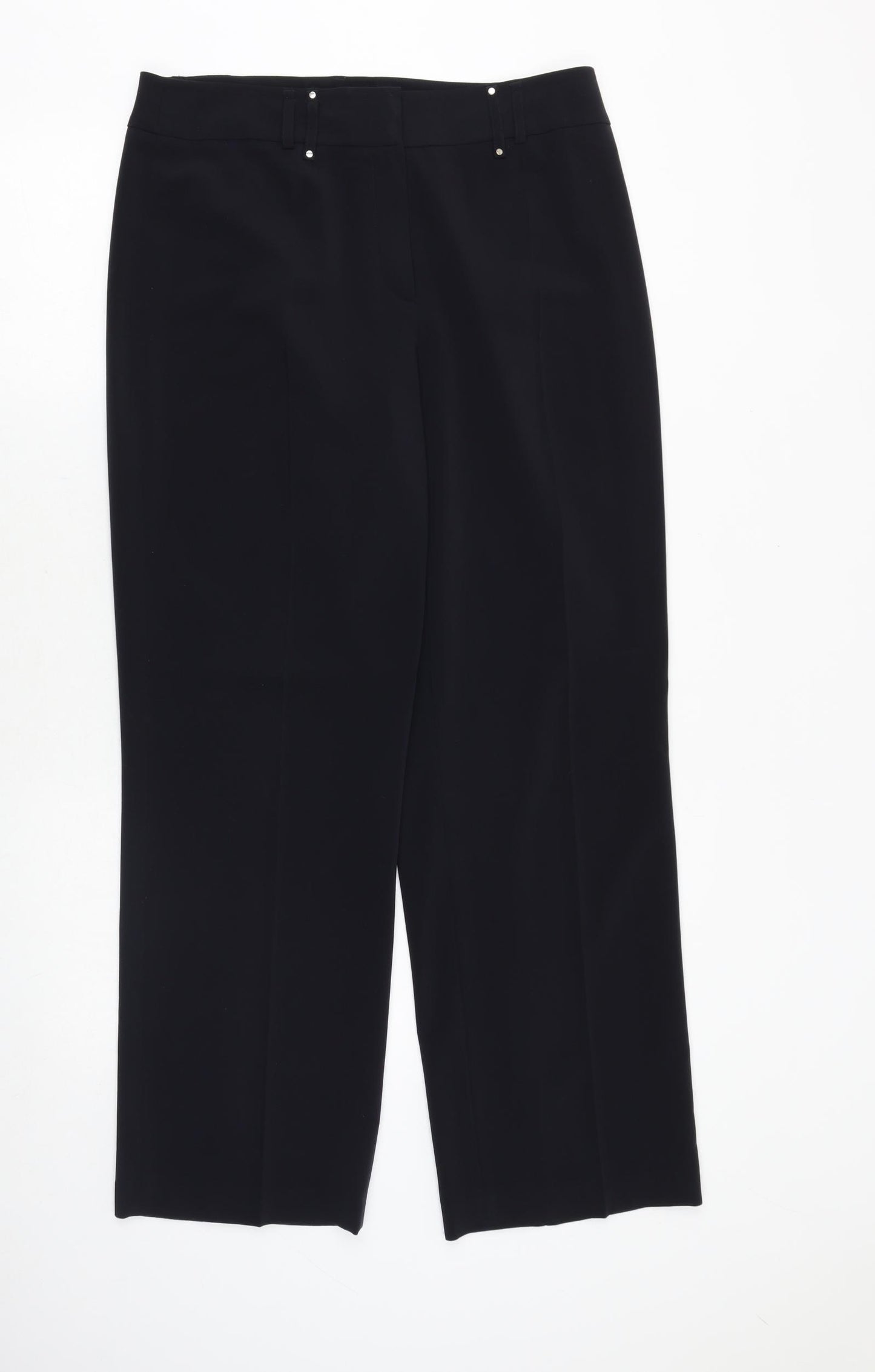 Gerry Weber Womens Blue Polyester Trousers Size 14 Regular Zip