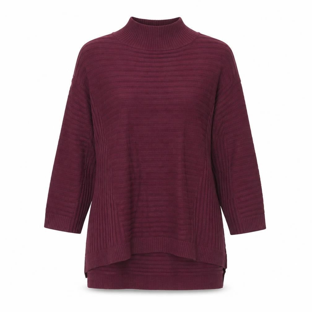 Front view of Select women’s purple high neck cotton jumper, size UK 10