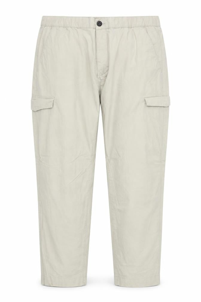 Front view of celio* women’s beige cotton cargo trousers, size XL, regular drawstring