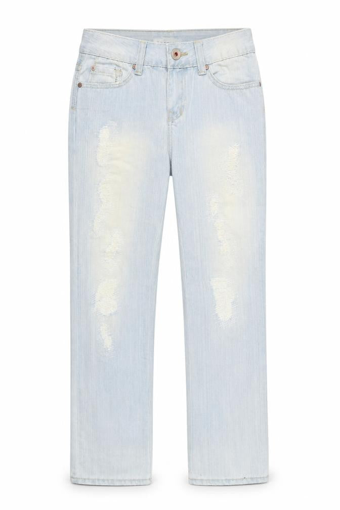 Monicas Jeans Womens Blue Cotton Straight Jeans Size S Regular Zip