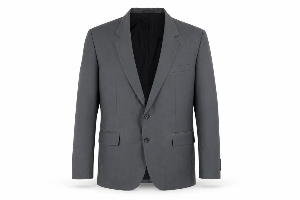 Preworn Mens Grey Polyacrylate Fibre Jacket Suit Jacket Size 42 Regular