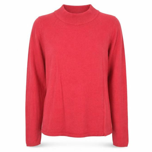 Marks and Spencer Womens Pink Mock Neck Acrylic Pullover Jumper Size 12