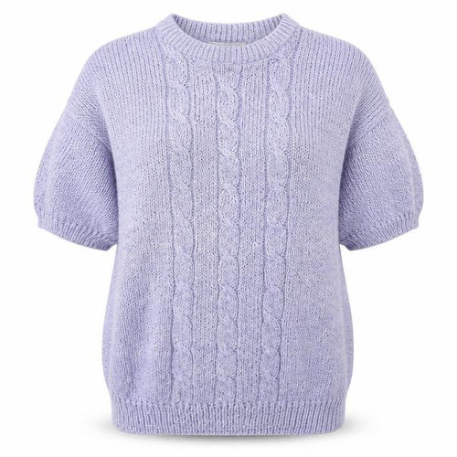 Jordanna Womens Purple Round Neck Ramie Pullover Jumper Size M